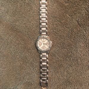 Silver and crystal watch